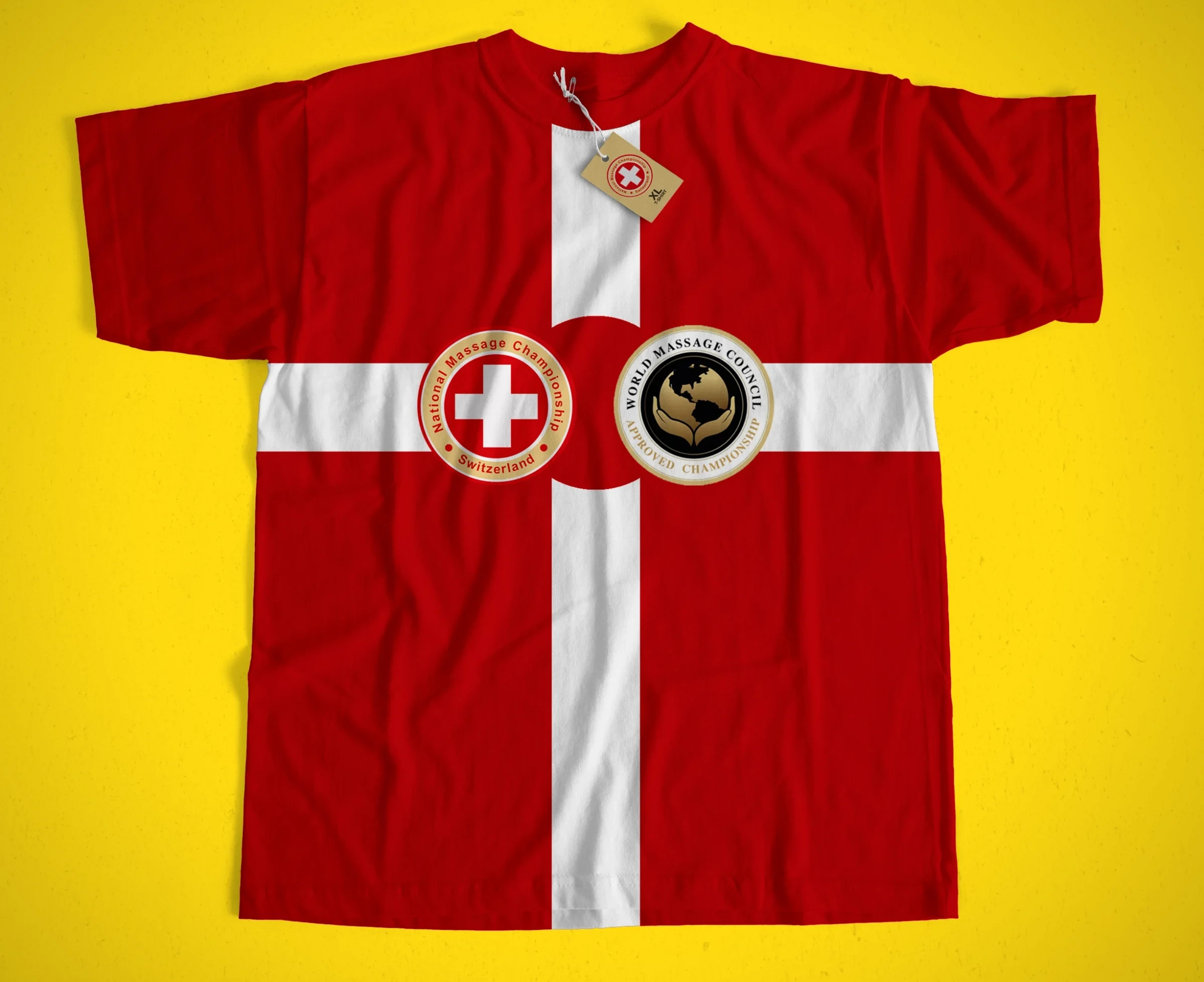 World Massage Council — T-shirts du championnat suisse — visuel 1