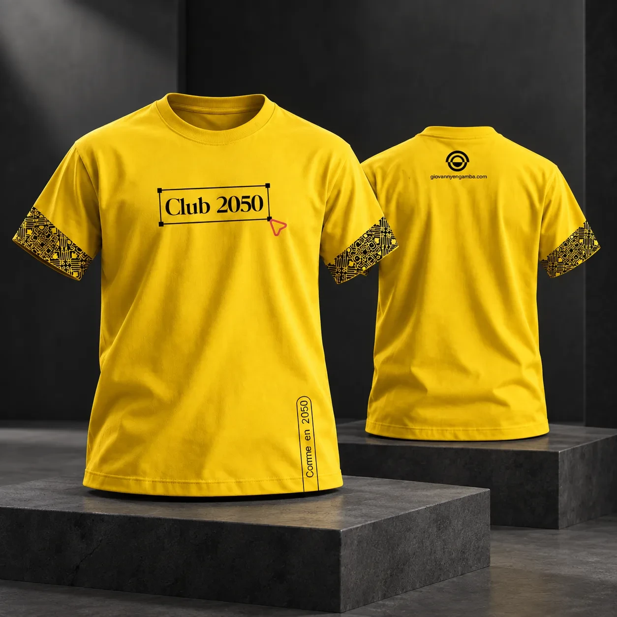 T-shirt Club 2050 — Collection Name — coloris Jaune