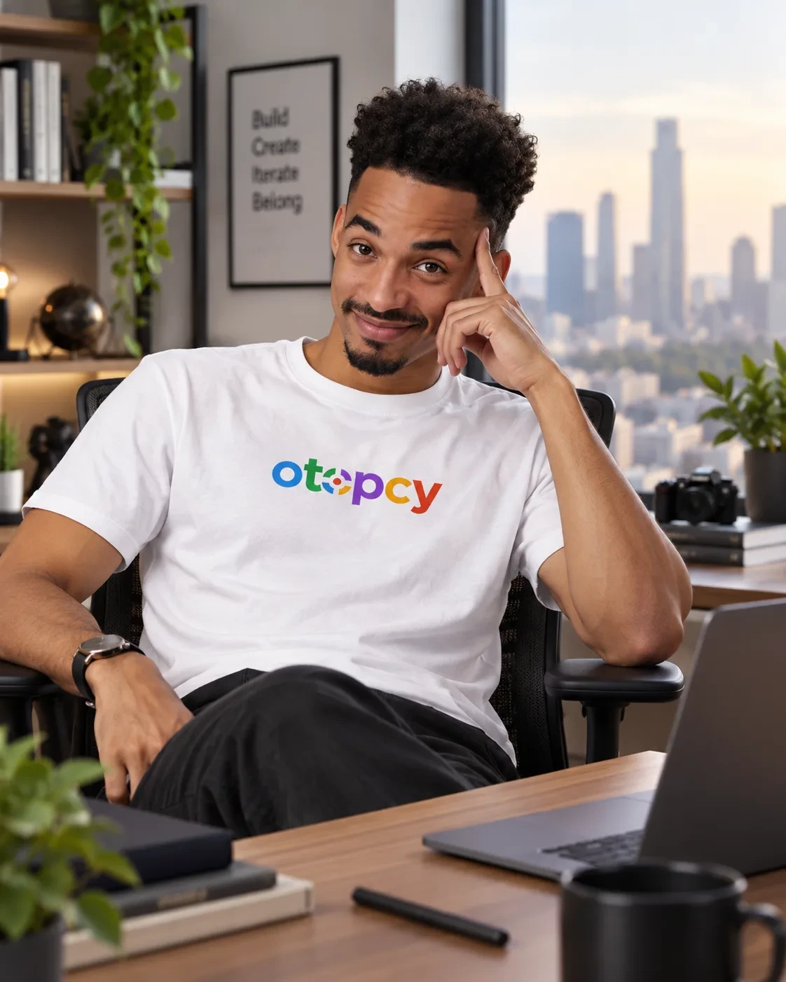 Un coton épais, pour un t-shirt qui tombe droit