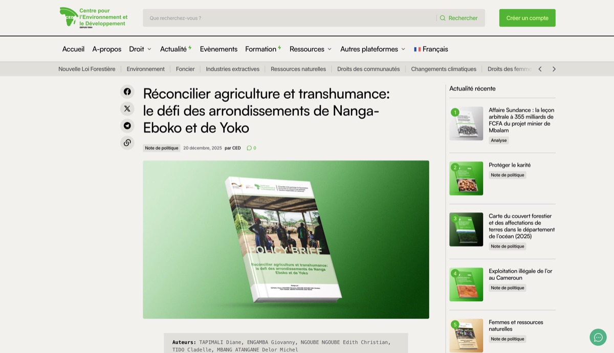 Policy brief — Agriculture & transhumance — visuel 2